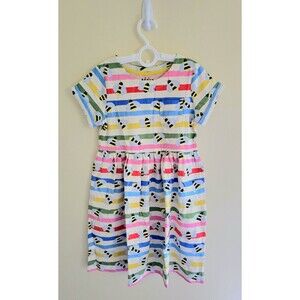 NWOT Mini Boden Fun Jersey Dress-Multi Stripe Bee, Sz 7/8, 8/9, 9/10